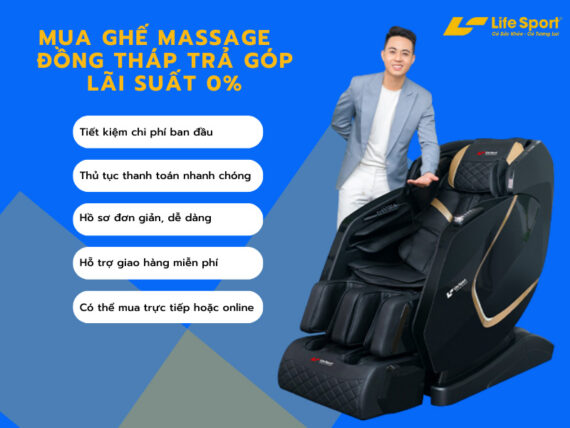 MUA GHẾ MASSAGE TRẢ GÓP LÃI SUẤT 0% - 1