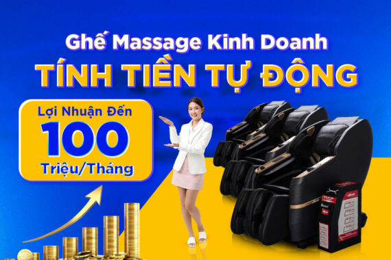 Ghế massage kinh doanh tính tiền tự động mang lại lợi nhuận cao