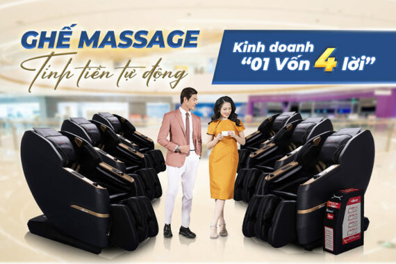 Ghế massage tính tiền tự động - kinh doanh 1 vốn 4 lời